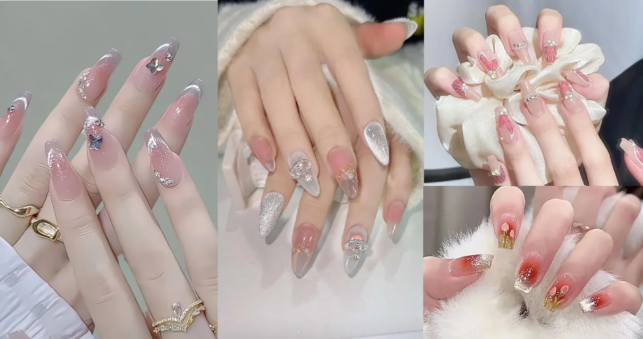 100+ ảnh nail màu hồng thạch ombre bóng đẹp chuẩn xịn mịn · ảnh 1